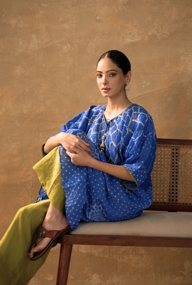 Blue Bandhani Ruhi 2.0 Kurta Set