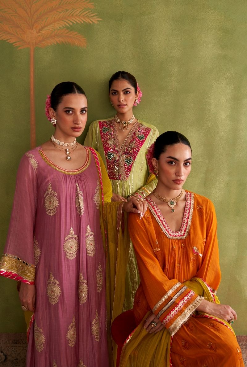 Lilac Big Motifs Morbagh Kurta Set