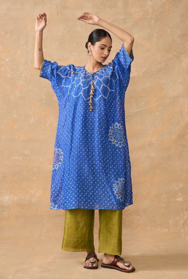 Blue Bandhani Ruhi 2.0 Kurta Set