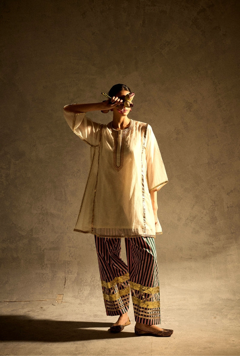 White Choga Style Gulabo Salwar Set