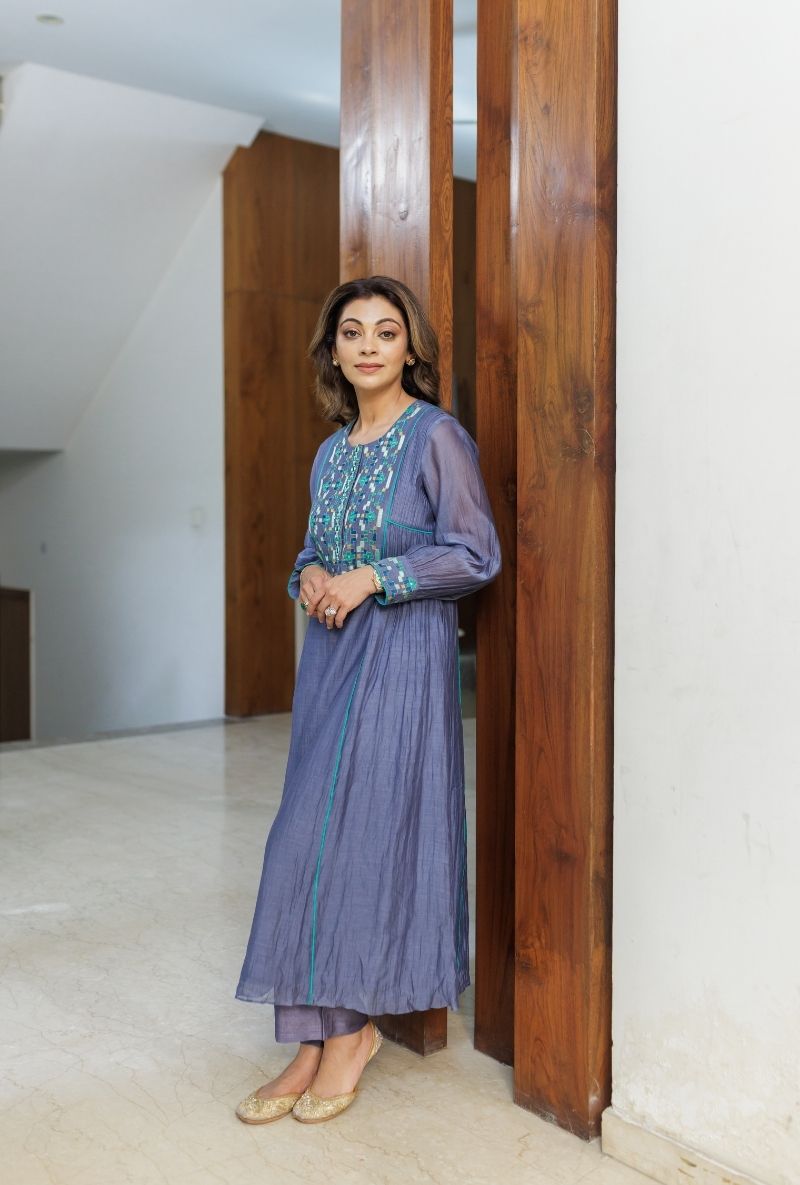 Meghna Nayyar in Ivory Jewel Embroidered Kurta Set