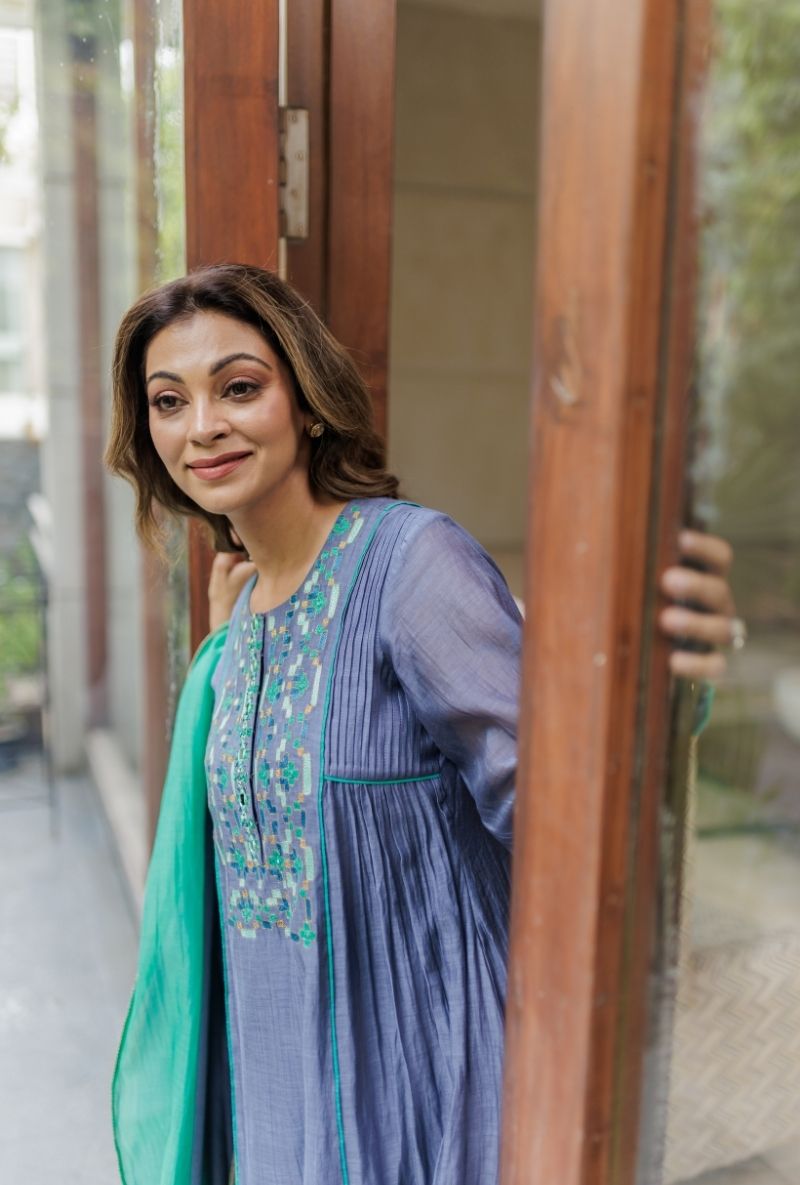 Meghna Nayyar in Ivory Jewel Embroidered Kurta Set