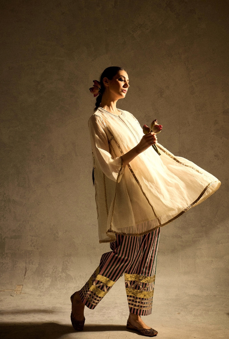 White Choga Style Gulabo Salwar Set