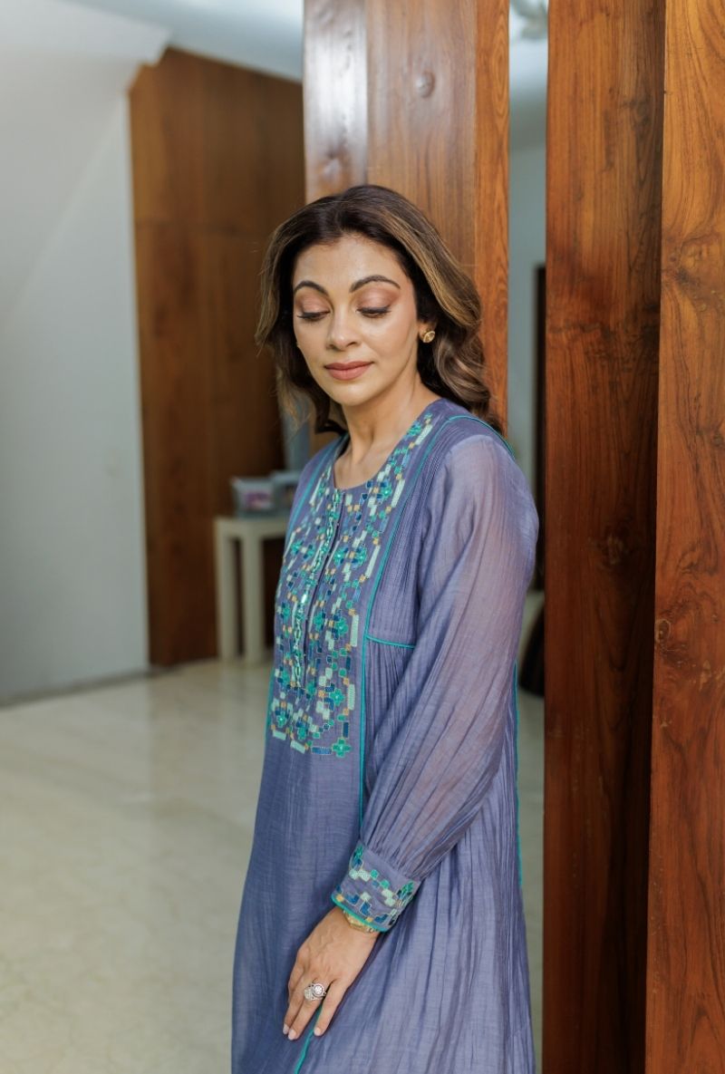 Meghna Nayyar in Ivory Jewel Embroidered Kurta Set
