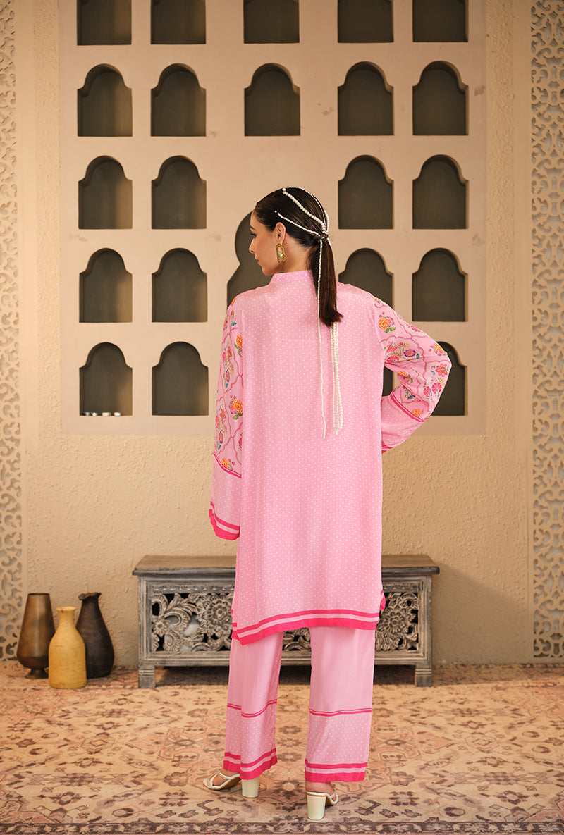 Blush Pink Floral Chintz Goonj Co-Ord