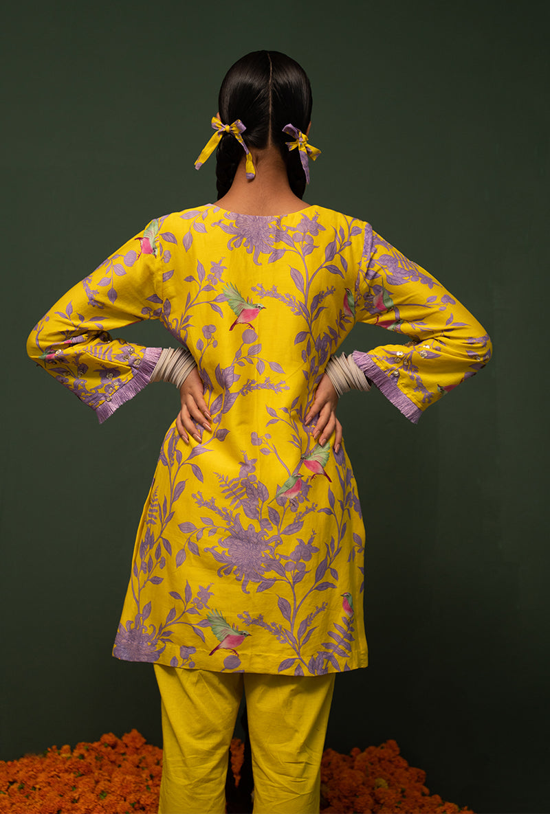 Yellow Short Sasha Kurta Set