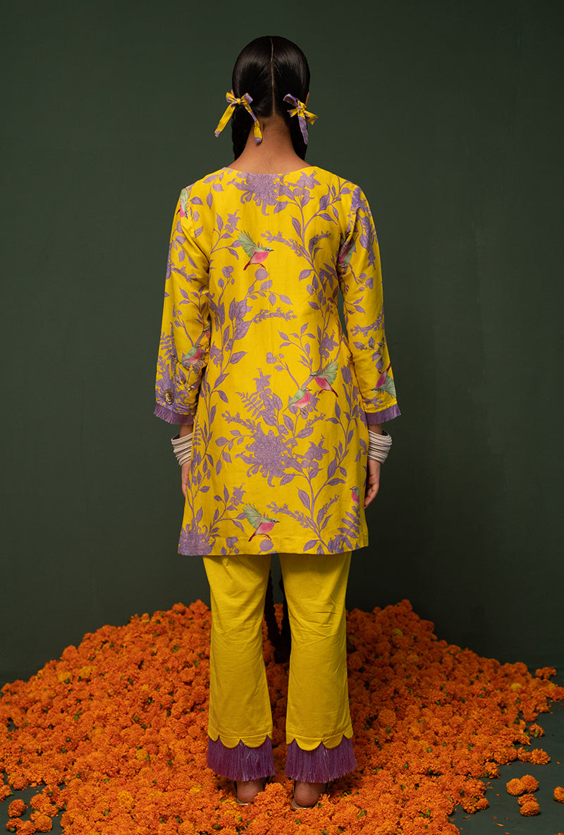 Yellow Short Sasha Kurta Set