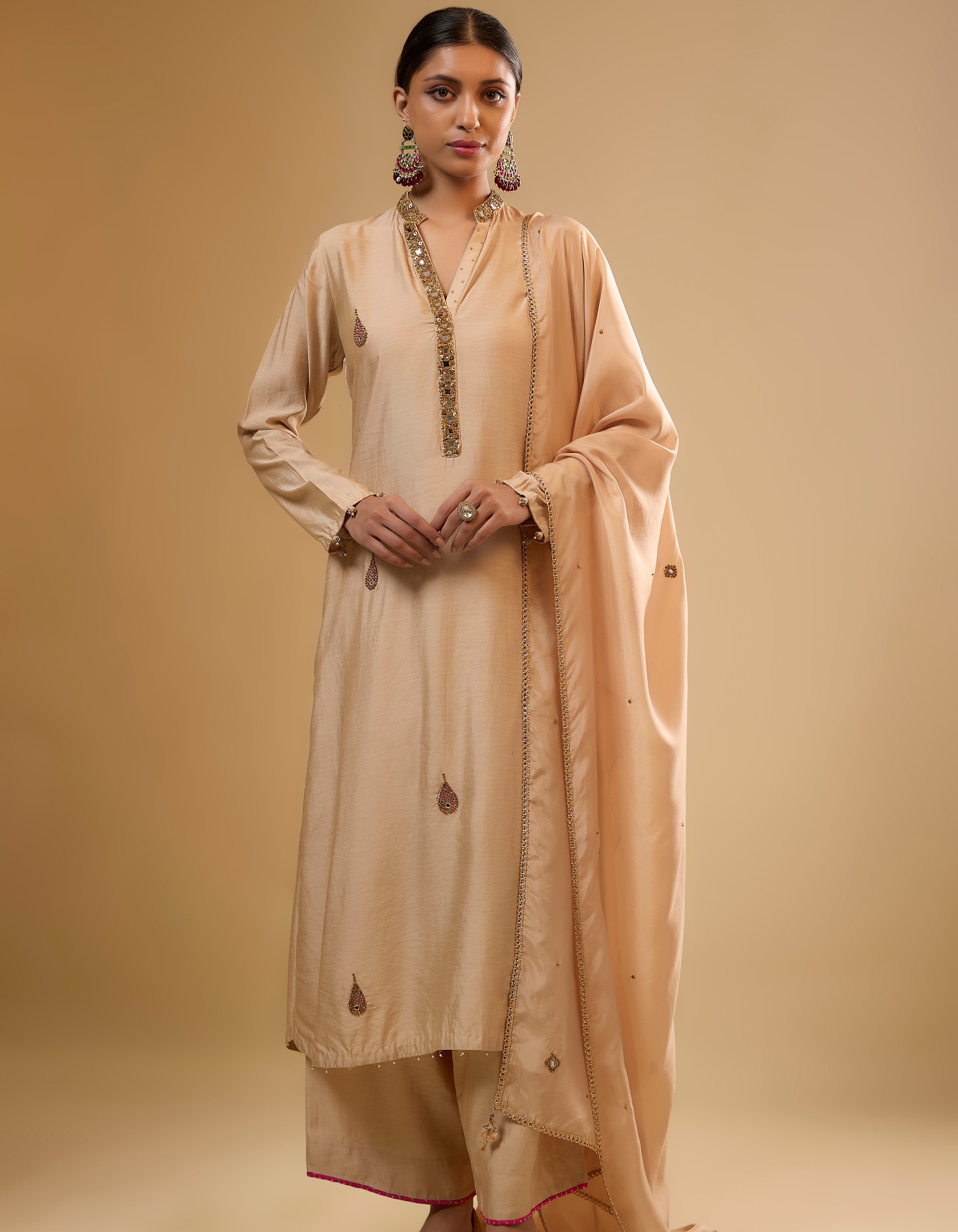 Ivory Applique Rani Kurta Set