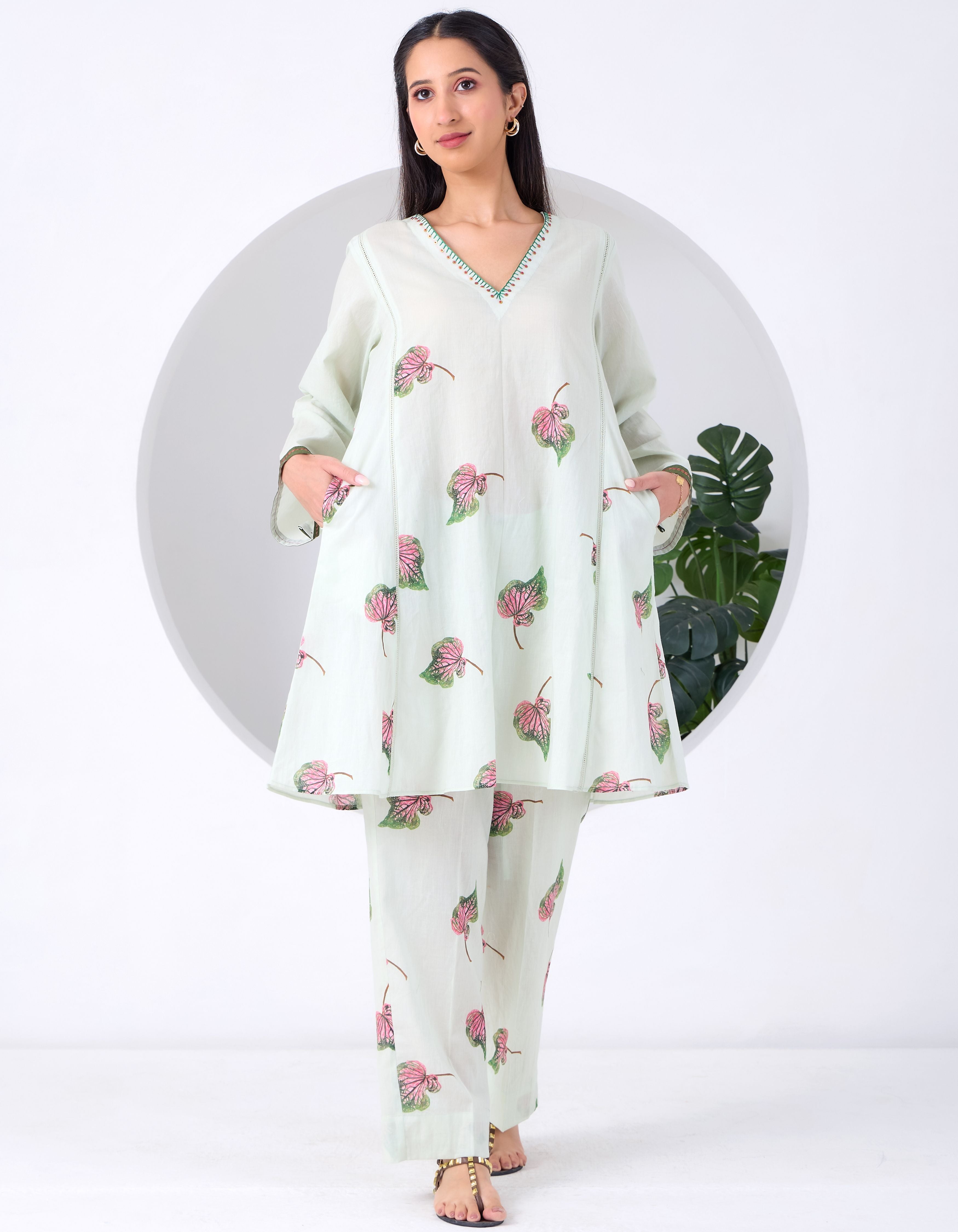 Mint Caladium June Co-ord Set