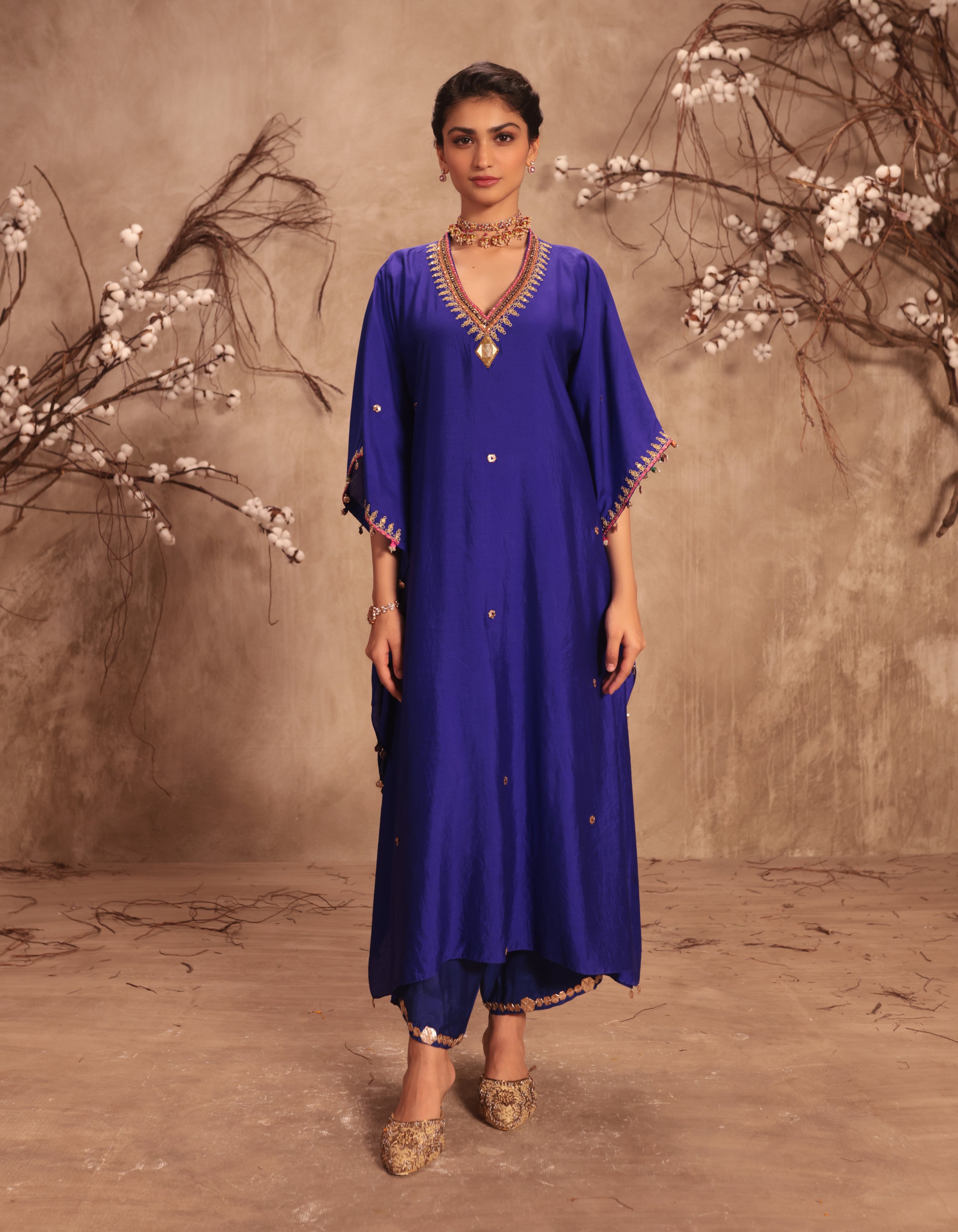 Indigo Rani Kaftan Set