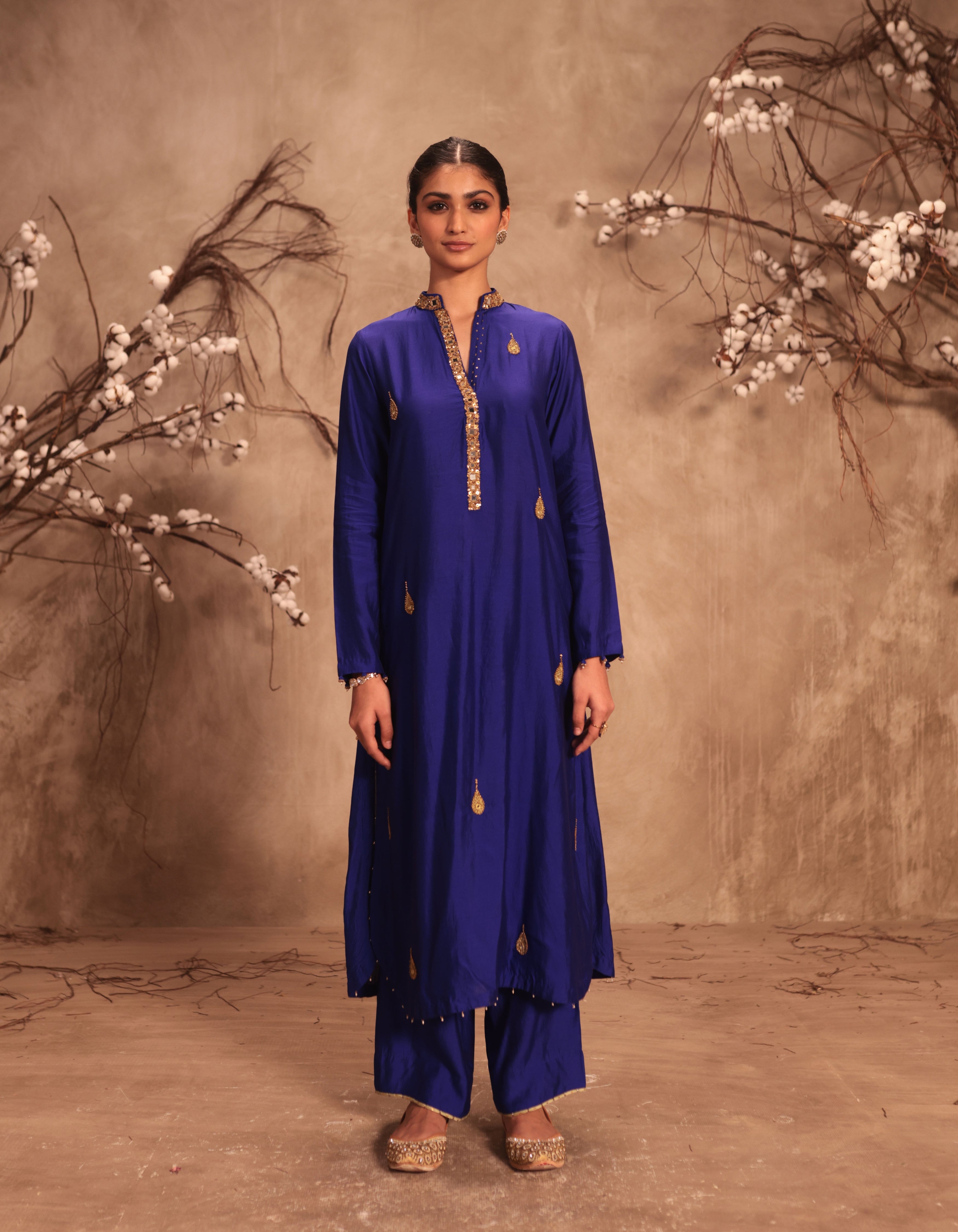 Indigo Applique Rani Kurta Set