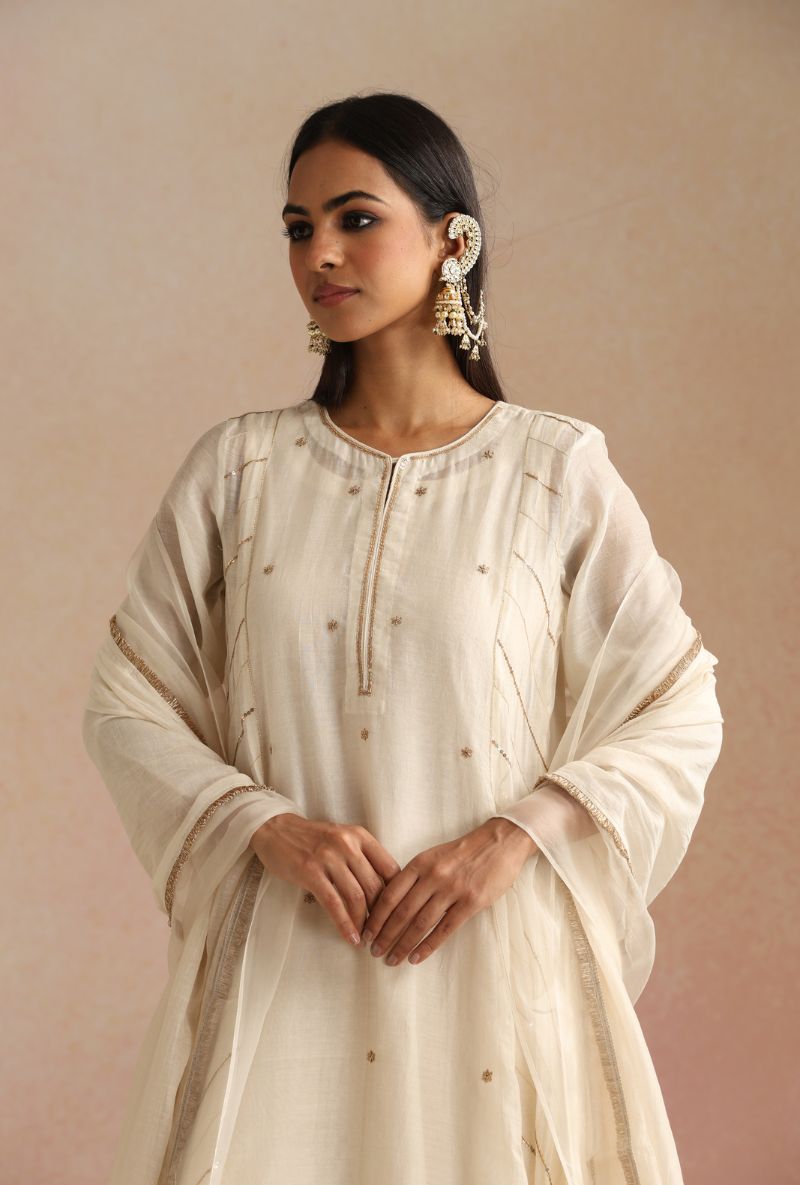 Ivory Dabka Itrh Kurta Set