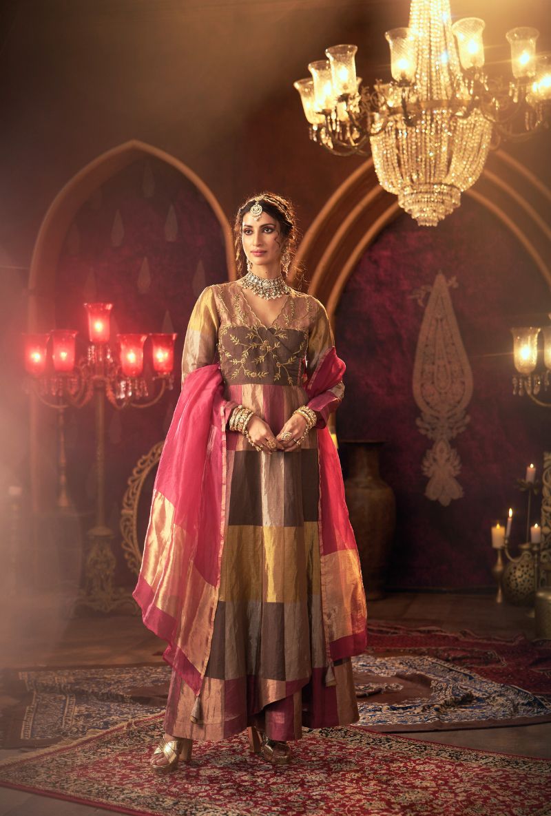Magenta Angrakha Style Kainaat 2.0 Anarkali Set