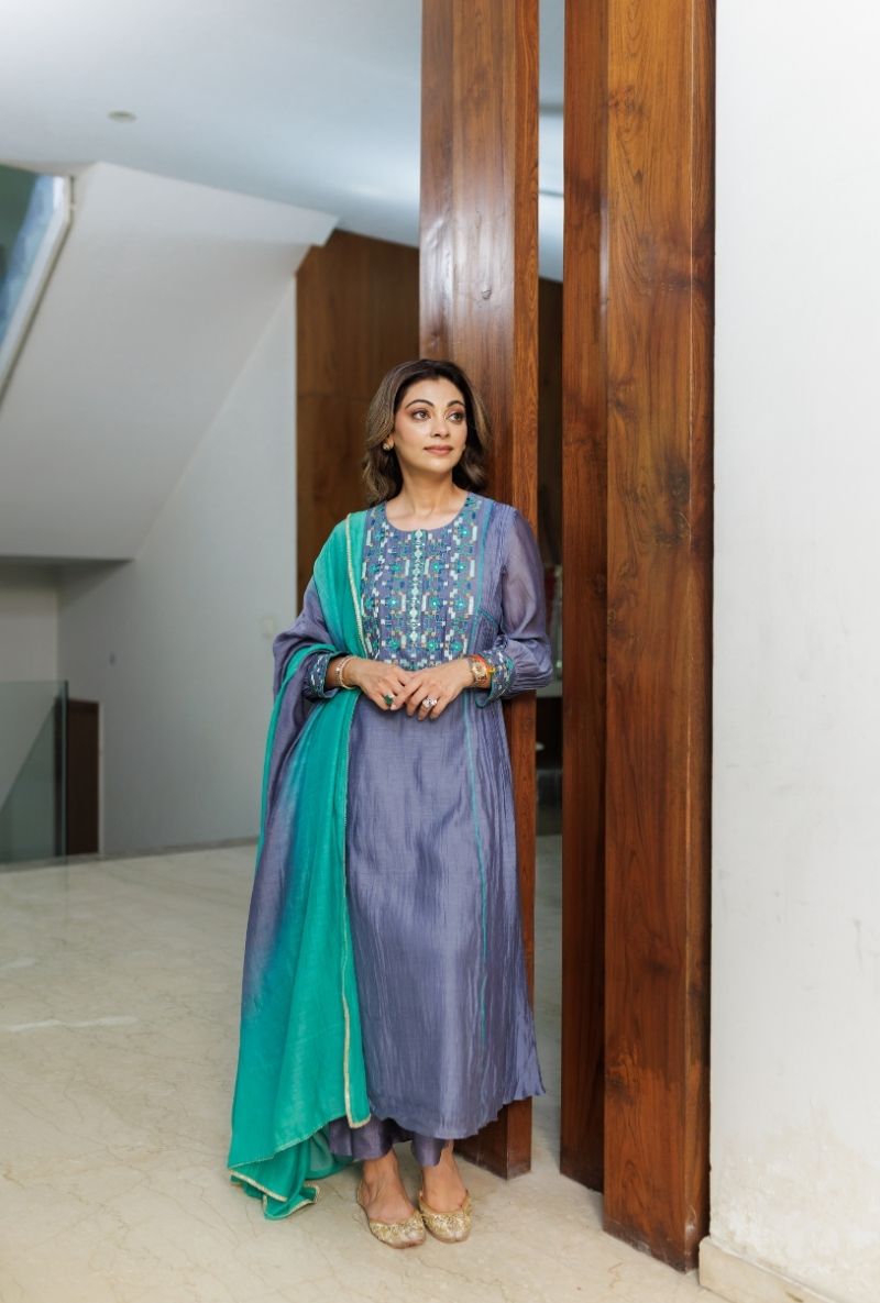 Meghna Nayyar in Ivory Jewel Embroidered Kurta Set