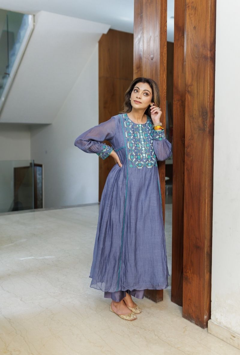 Meghna Nayyar in Ivory Jewel Embroidered Kurta Set
