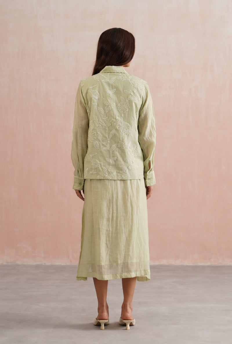 Sage Green Button Down Prisha Dress