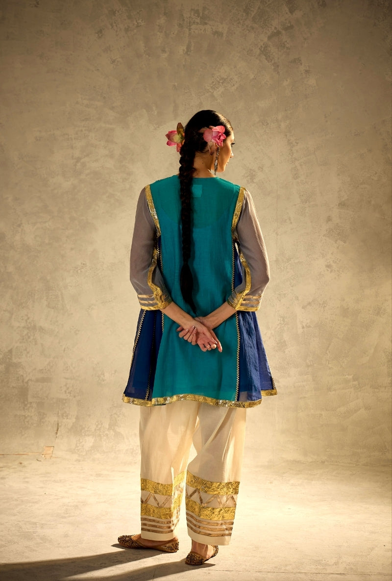 Blue Choga Style Gulabo Salwar Set