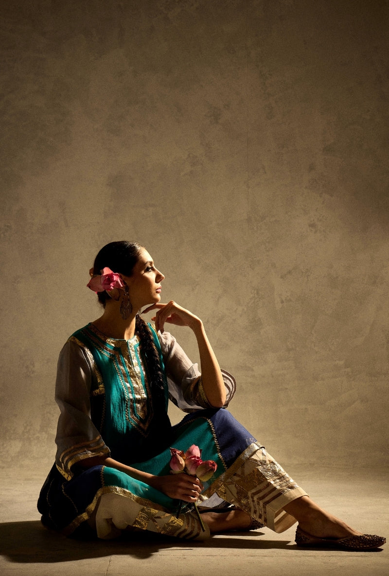 Blue Choga Style Gulabo Salwar Set