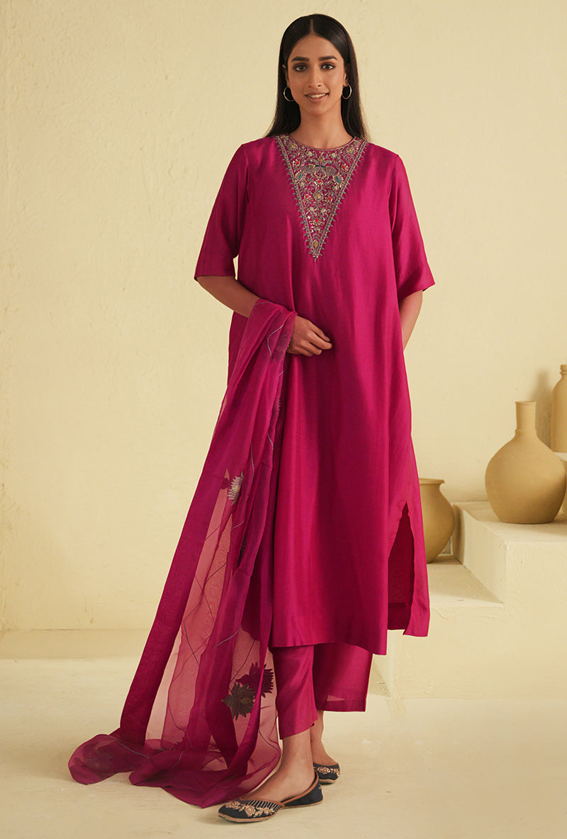 Hot Pink Noorie Kurta Set