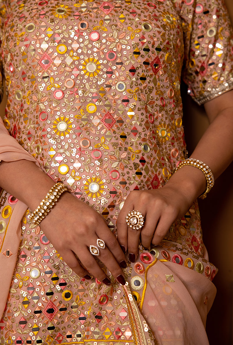 Pink Mirror Hoor 2.0 Gharara Set