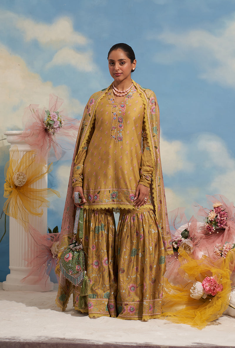 Yellow Mughal  Made In Heaven Sharara Set