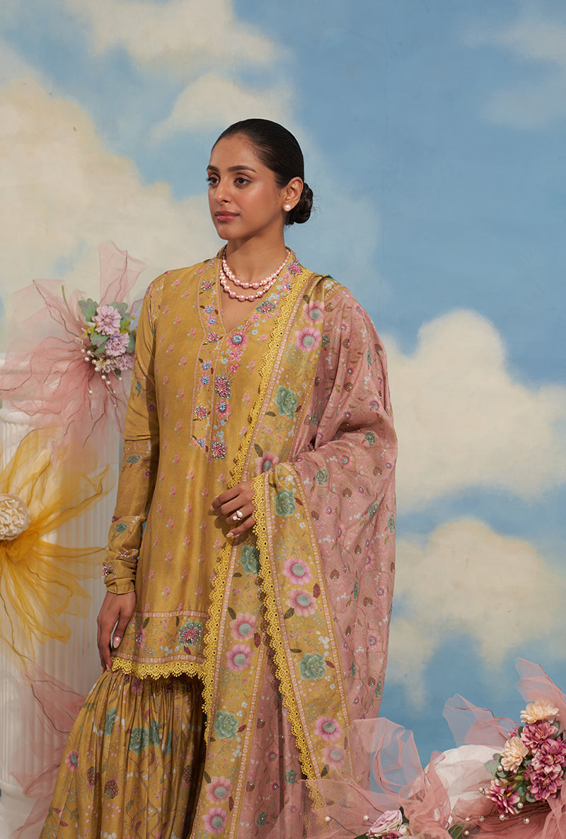 Yellow Mughal Made In Heaven Sharara Set