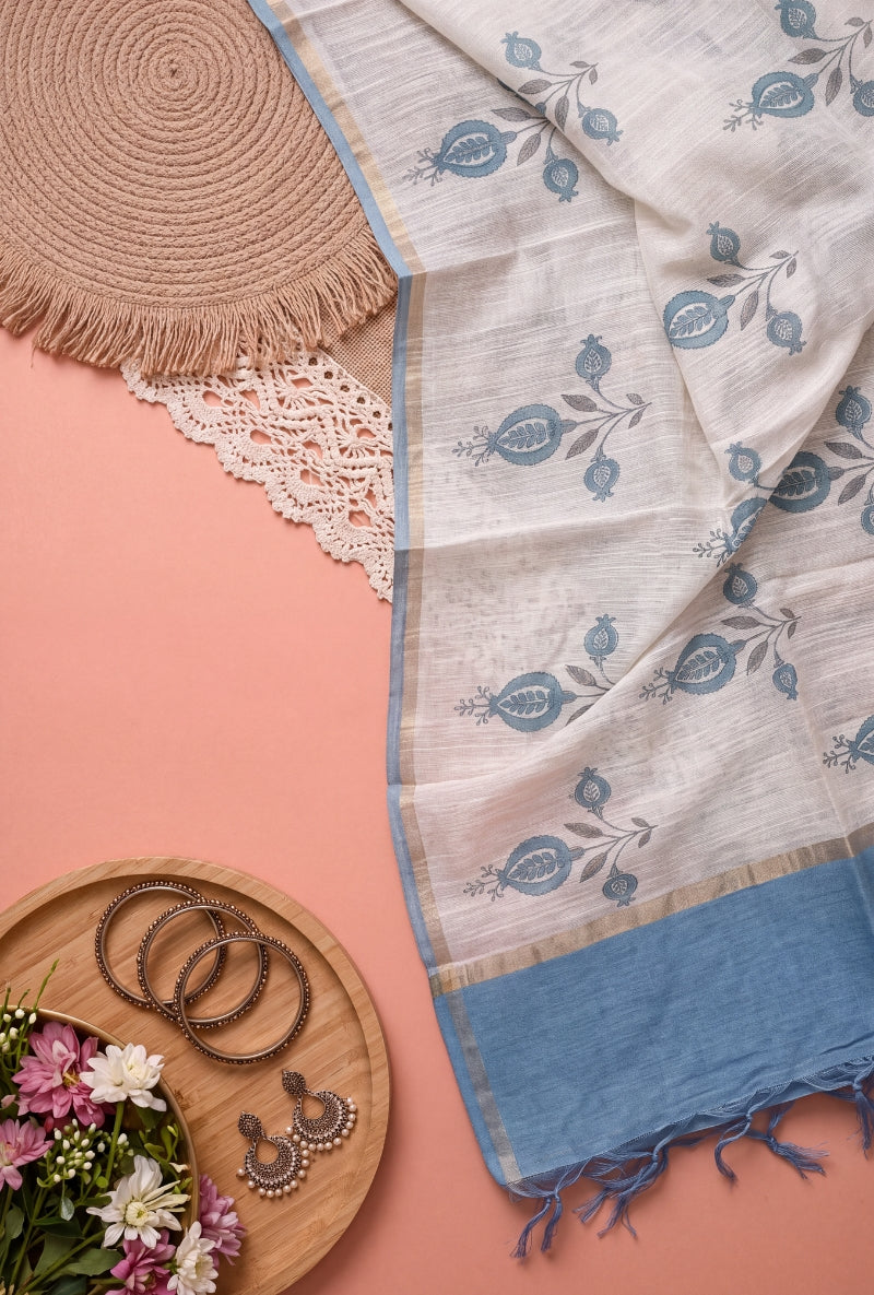 Lucknowi Resham Yoke Unstitched Suit Set