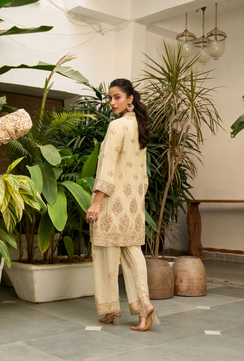 Ivory Bell Sleeve Nadira Farshi Salwar Set