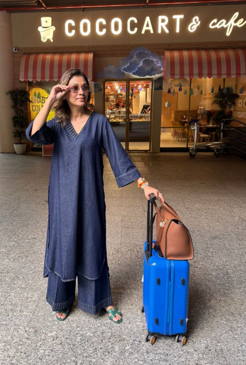 Meghna Nayyar in Indigo Loop Long  Zinnia Kurta Set