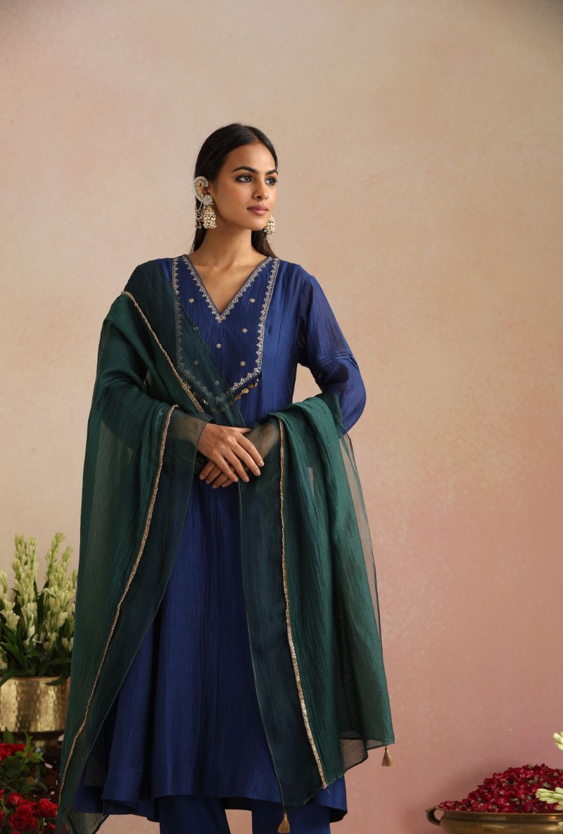 Royal Blue Ginni Itrh Kurta Set