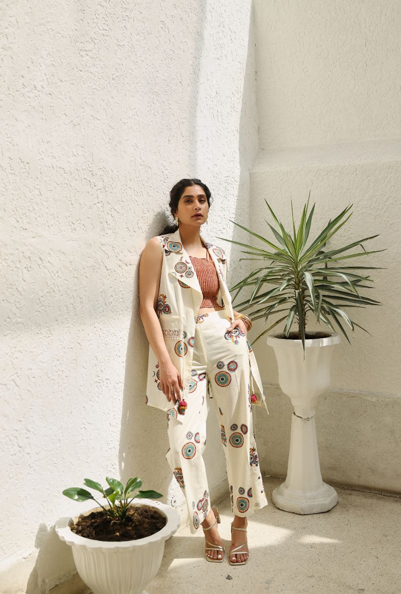 Ivory Sun &amp; Moon Gaze Jacket Set