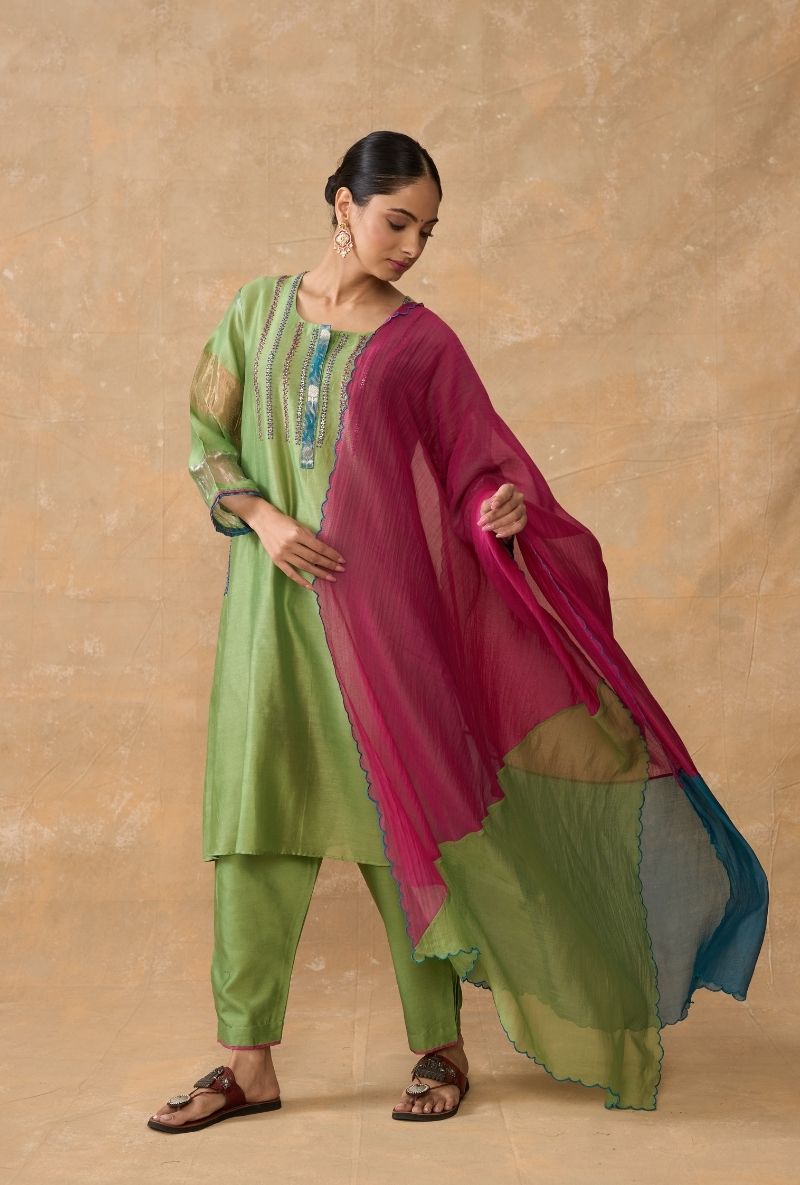Green French Knot Sequin Ruhi 2.0 Salwar Set