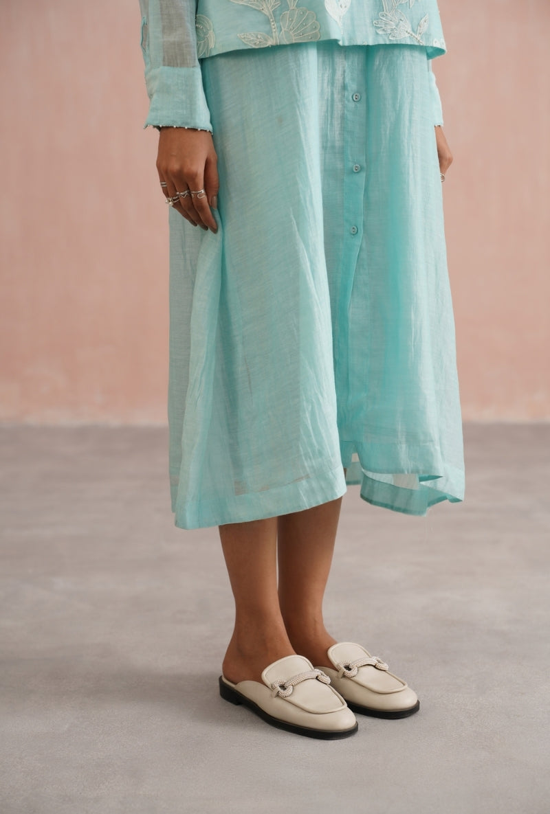 Pale Blue Button Down Prisha Dress