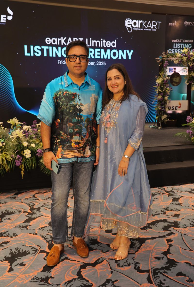 Madhuri Grover in French Blue Applique Layered Nazam Kurta Set