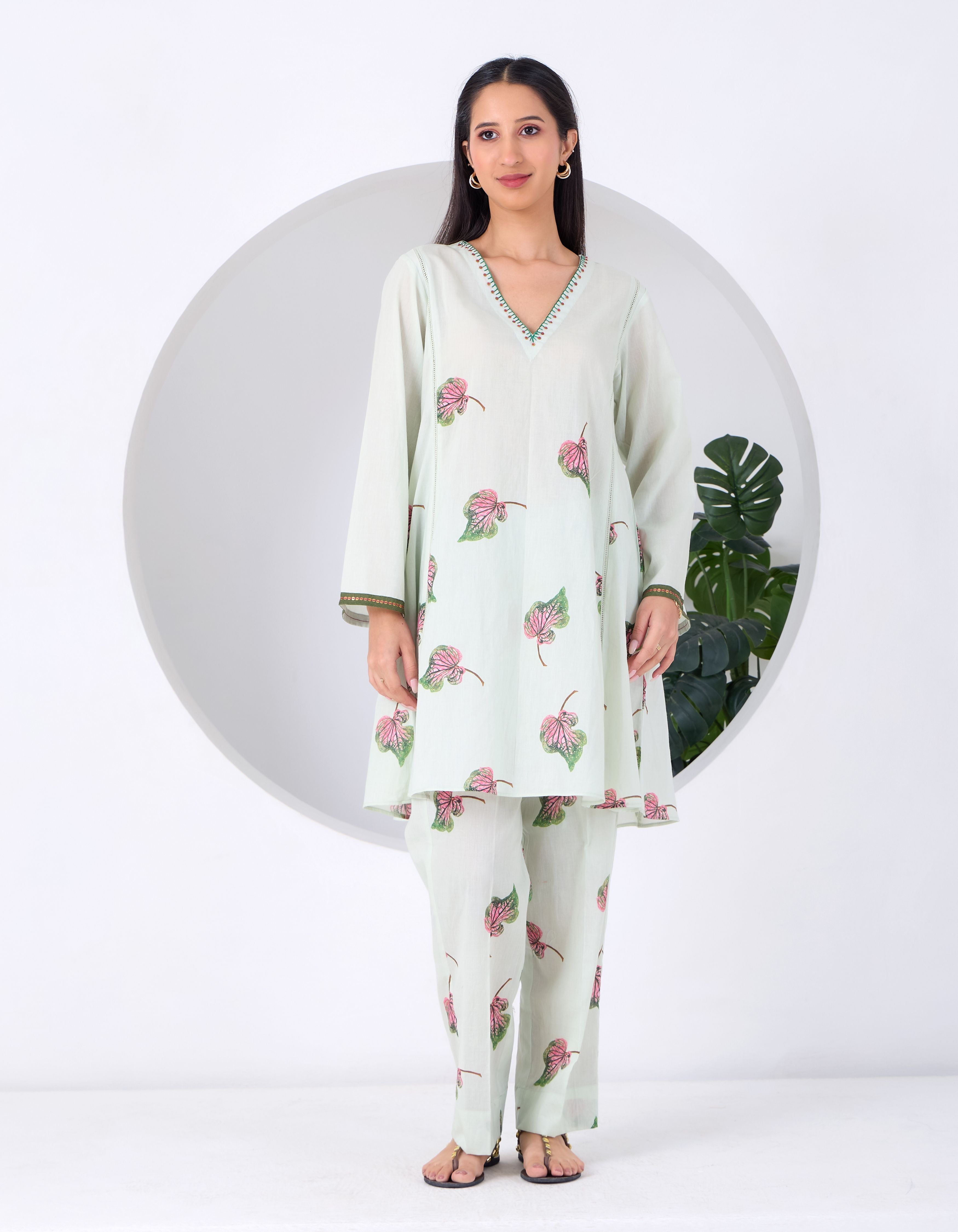 Mint Caladium June Co-ord Set