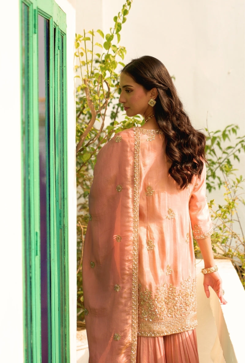 Light Pink Nadira Sharara Set