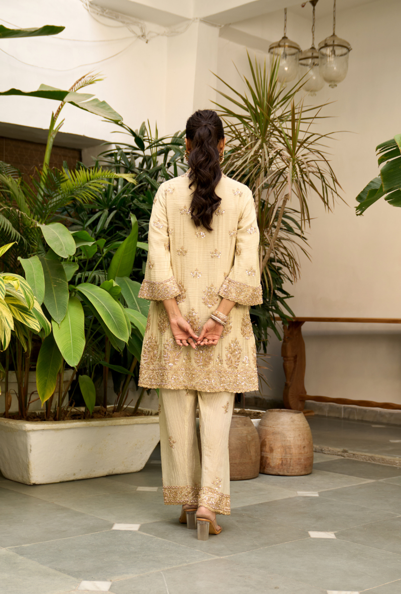 Ivory Bell Sleeve Nadira Farshi Salwar Set