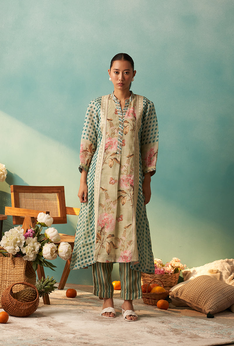 Blue Printed Noah Kurta Set