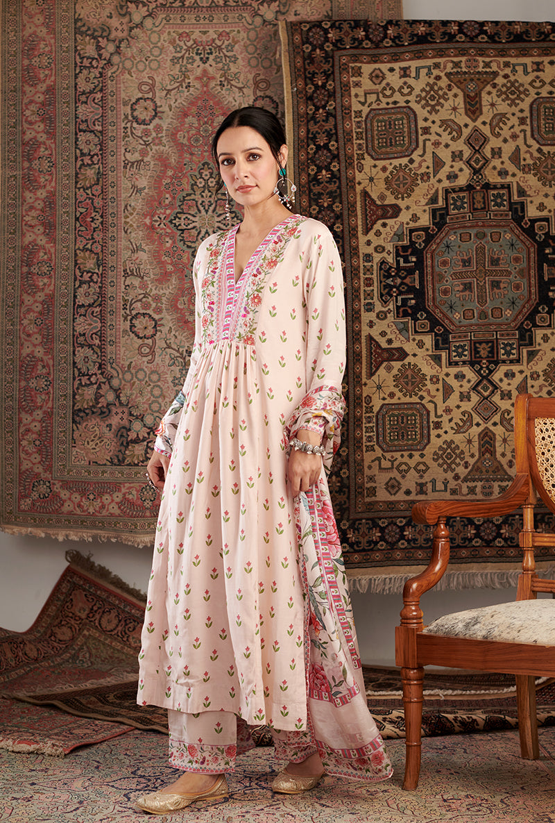 Ivory Gul Embroidered Aalam Kurta Set