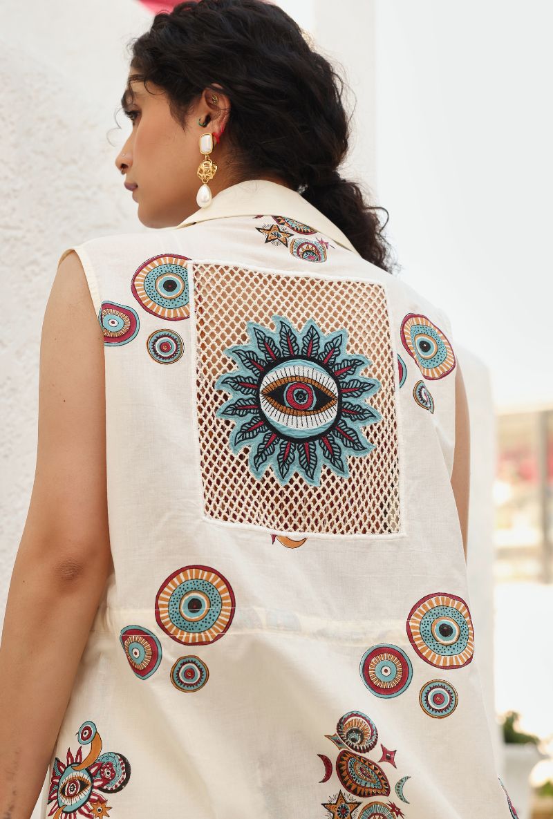 Ivory Sun &amp; Moon Gaze Jacket Set