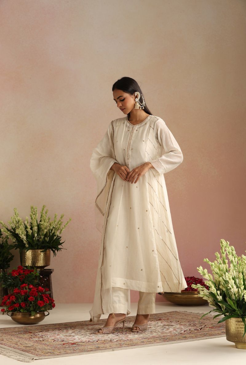 Ivory Dabka Itrh Kurta Set