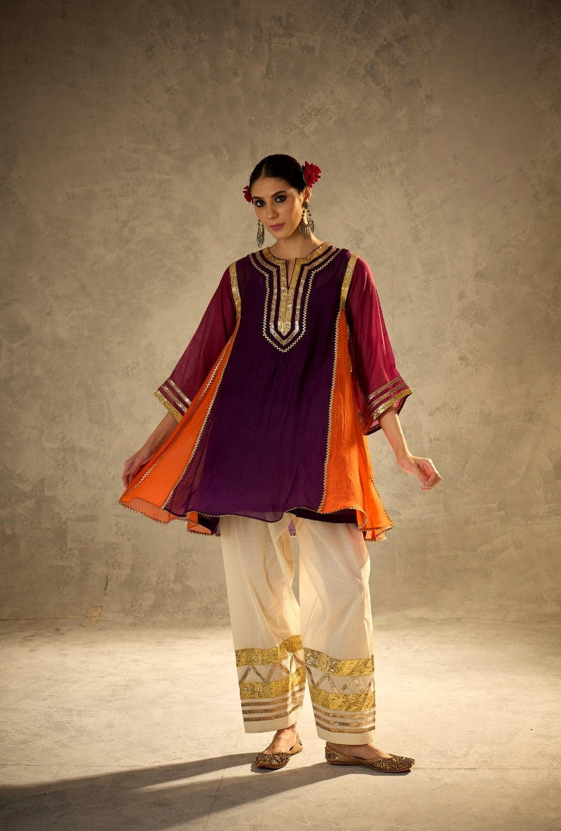 Maroon Choga Style Gulabo Salwar Set