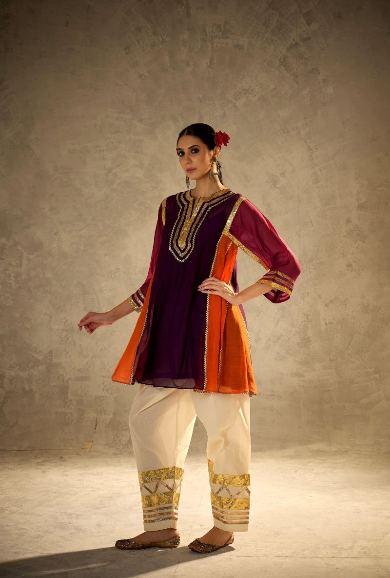 Maroon Choga Style Gulabo Salwar Set