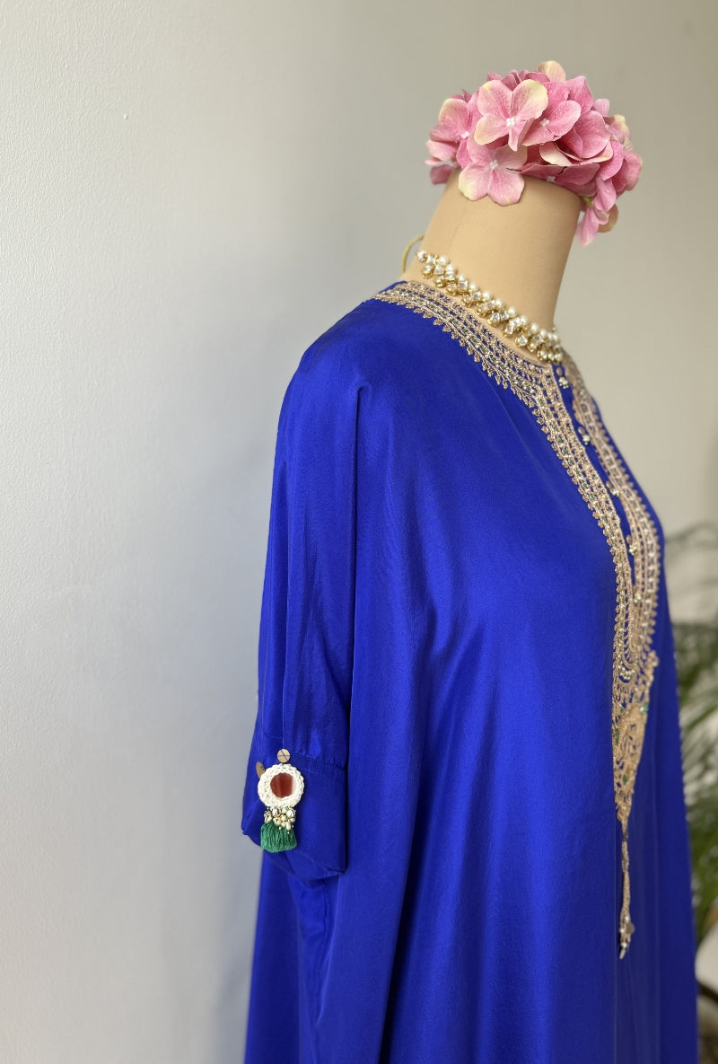 Blue Dori Yoke Kaftan Kurta Set