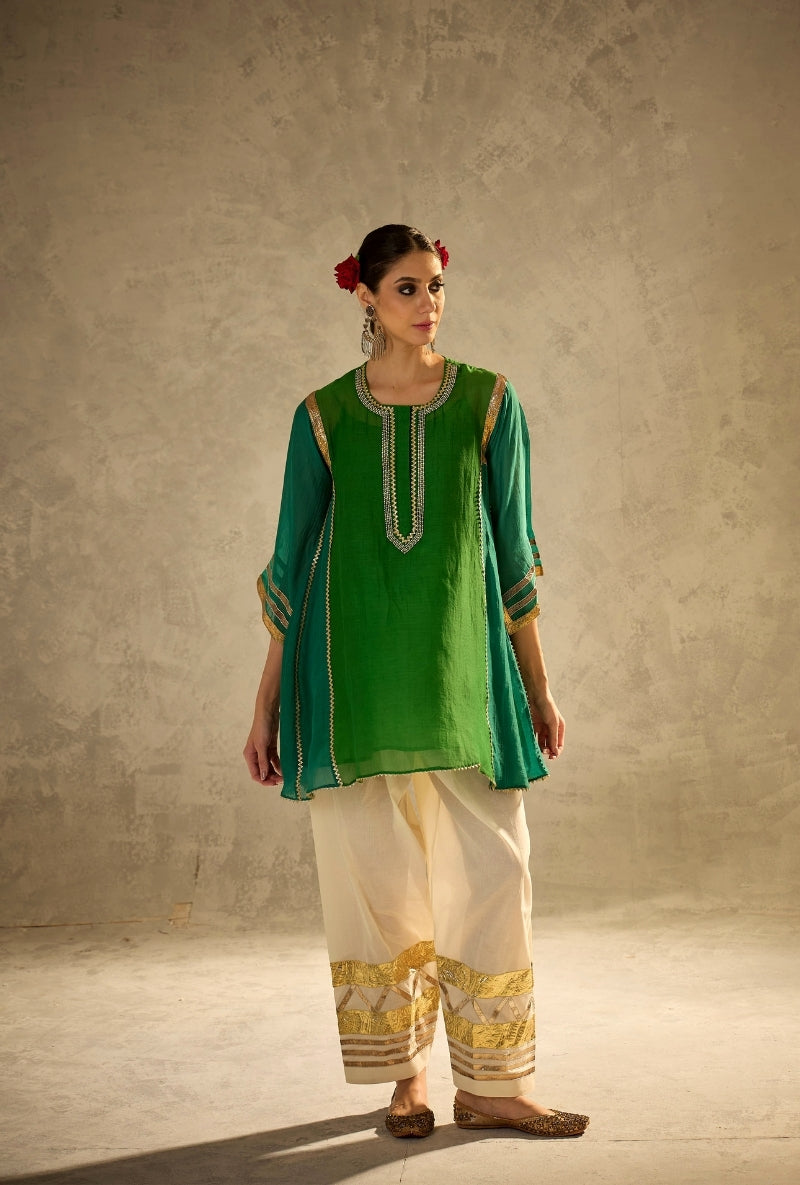 Green Choga Style Gulabo Salwar Set