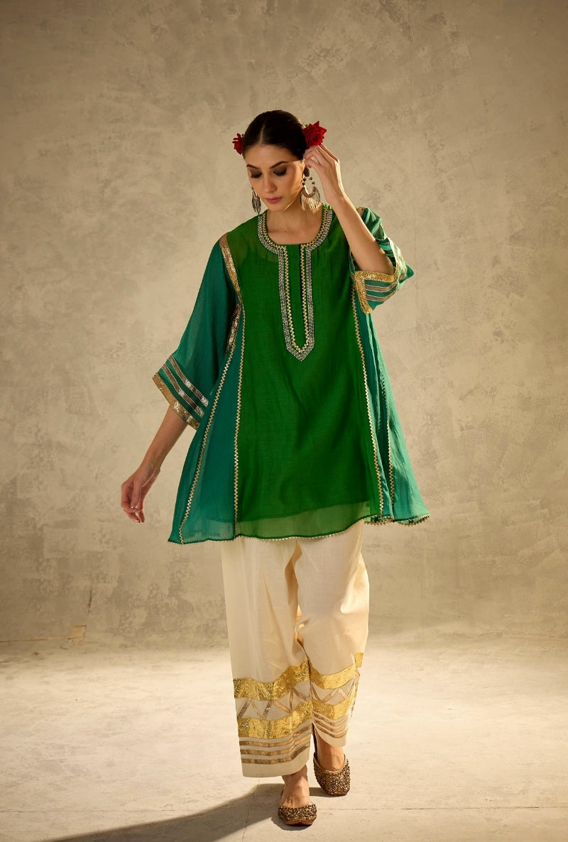 Green Choga Style Gulabo Salwar Set