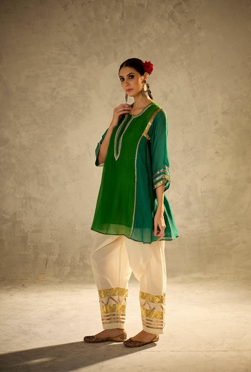 Green Choga Style Gulabo Salwar Set