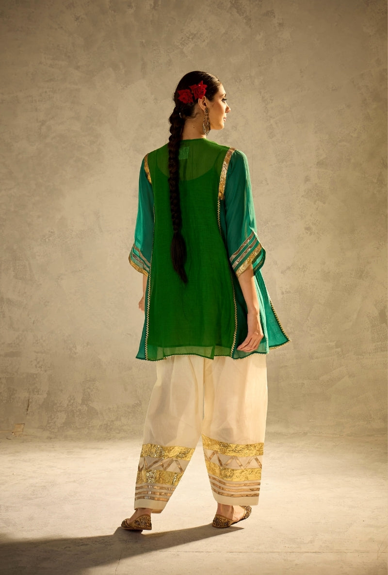 Green Choga Style Gulabo Salwar Set