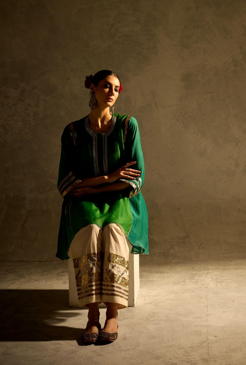 Green Choga Style Gulabo Salwar Set