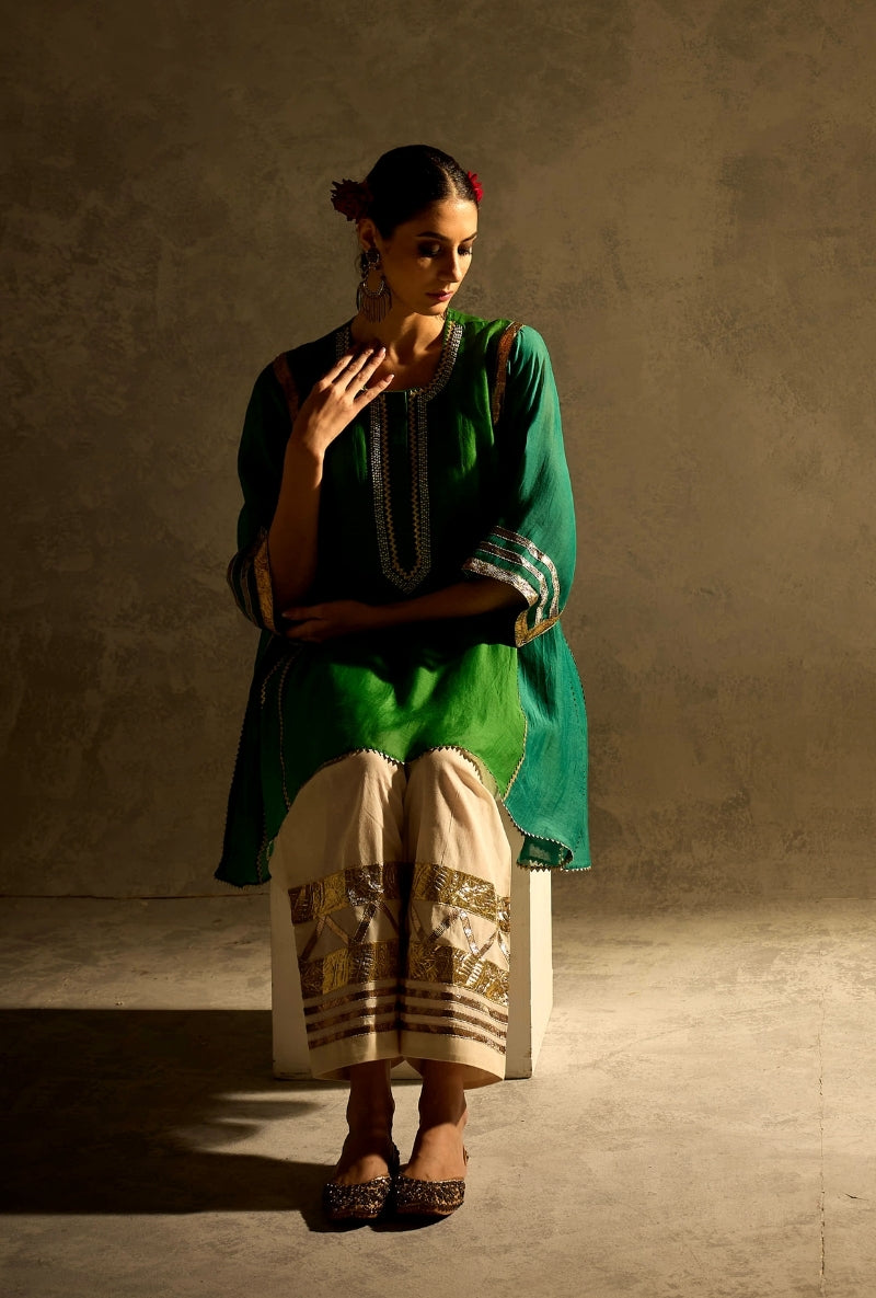 Green Choga Style Gulabo Salwar Set